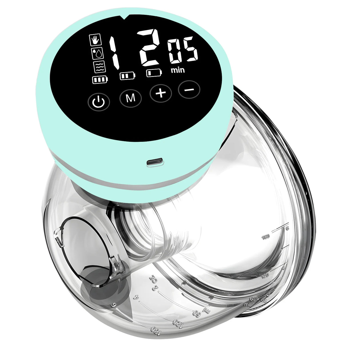 Wearable Hands-Free Electric Breast Pump – USB Rechargeable Wearable Breast Pump HIP Green