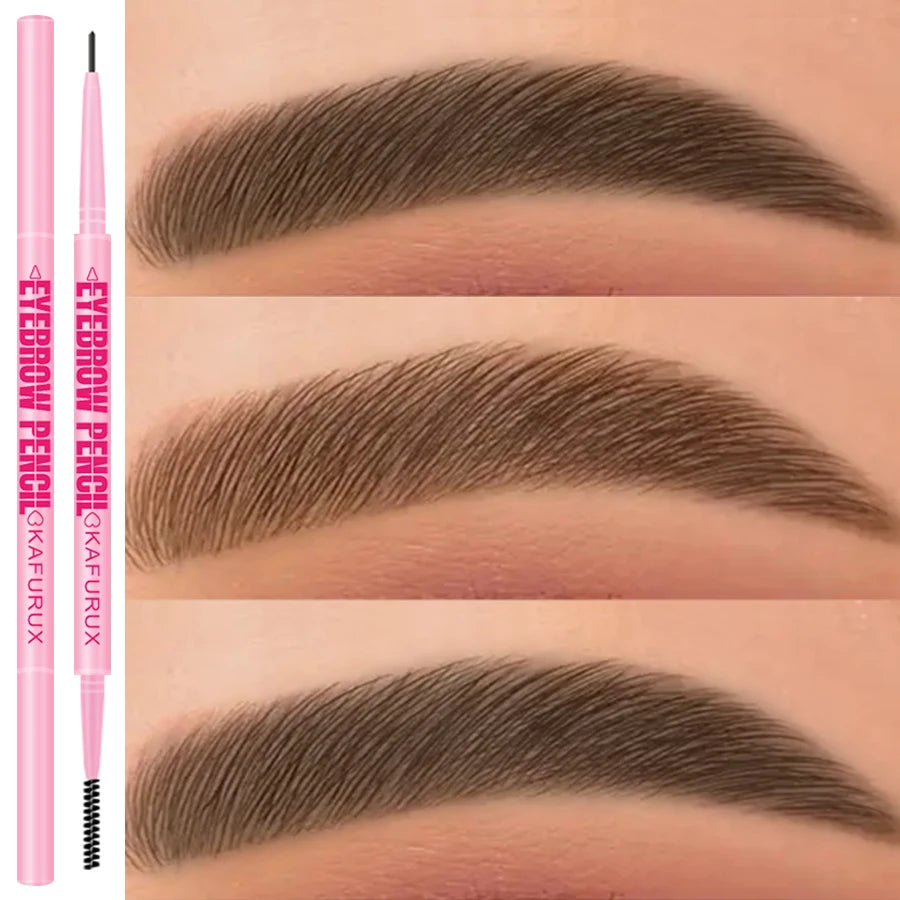 1pcs 6 Colors Ultra-fine Double Headed Rotable Eyebrow Pencil Eye Korean Makeup Waterproof Eyebrow Pencil Cosmetic with Brush HIP