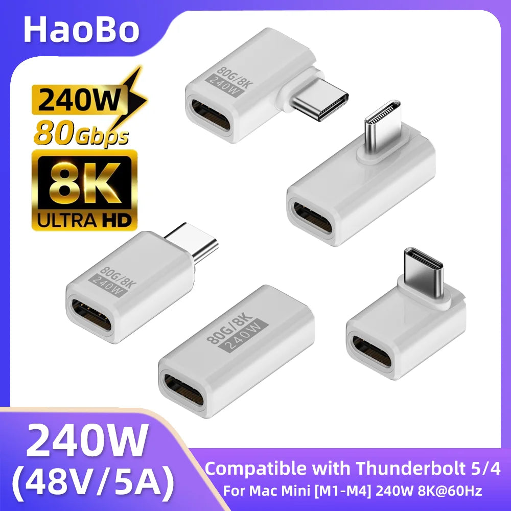 USB4 2.0 USB-C Adapter 80Gbps PD 240W 8K 60Hz – MacBook USB-C Adapter HIP