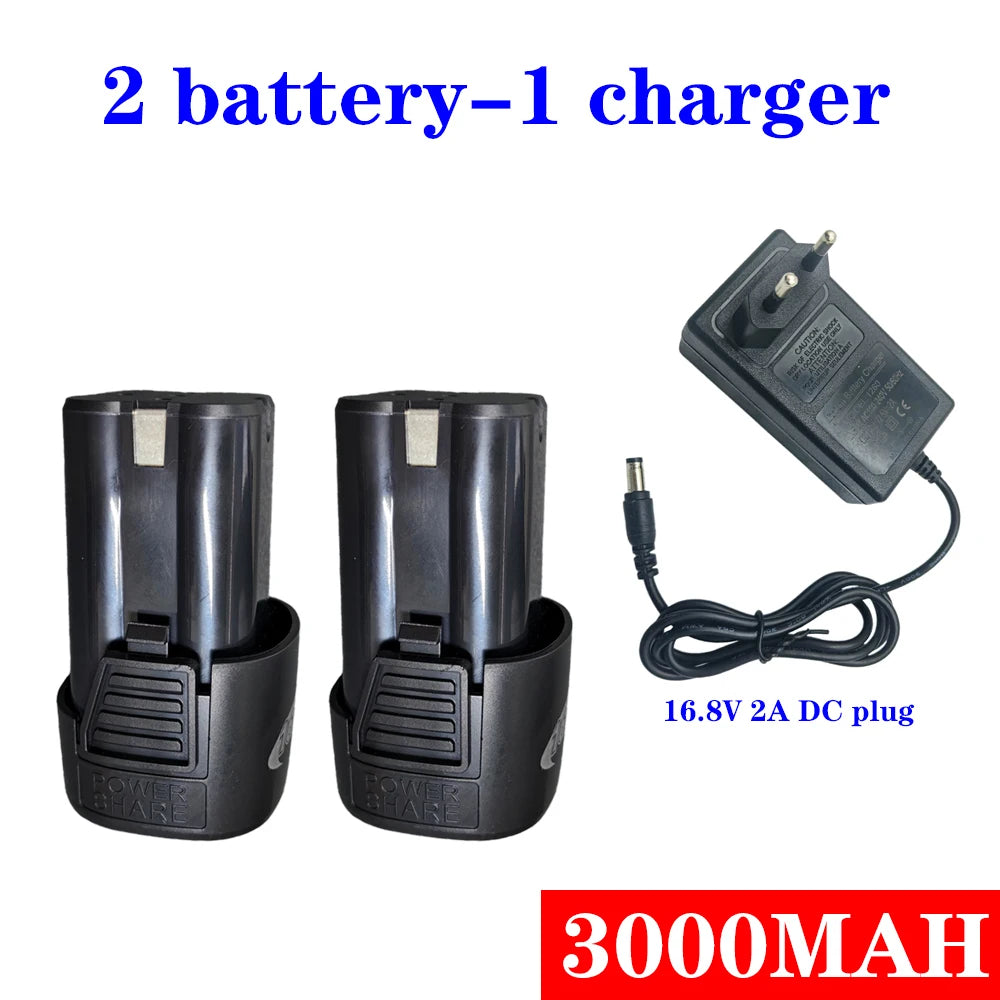 16.8V 2/3/4Ah Universal Li-Ion Battery for Power Tools Power Tool Battery HIP China Mainland 3AH 2P-1charger