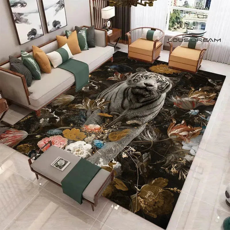 Tibetan Tiger Persian-Style Area Rug – Exotic Floor Mat Decorative Area Rug HIP 8 50x80cm-Felt
