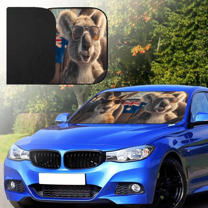 Kangaroo Foldable Car Sun Shade – UV Windshield Visor for SUVs Car Sun Shade HIP