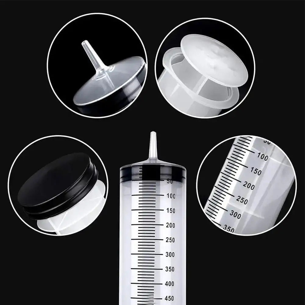 100/300/550ml Large Capacity Syringe Syringe Reusable Pump Measuring 1.3m Tube Pet Feeding Big Syringe Liquid Enema Glue Filling HIP