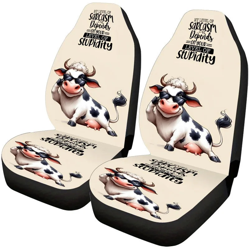 Cow Print Universal Car Seat Cover – All-Season Front Seat Car Seat Cover HIP