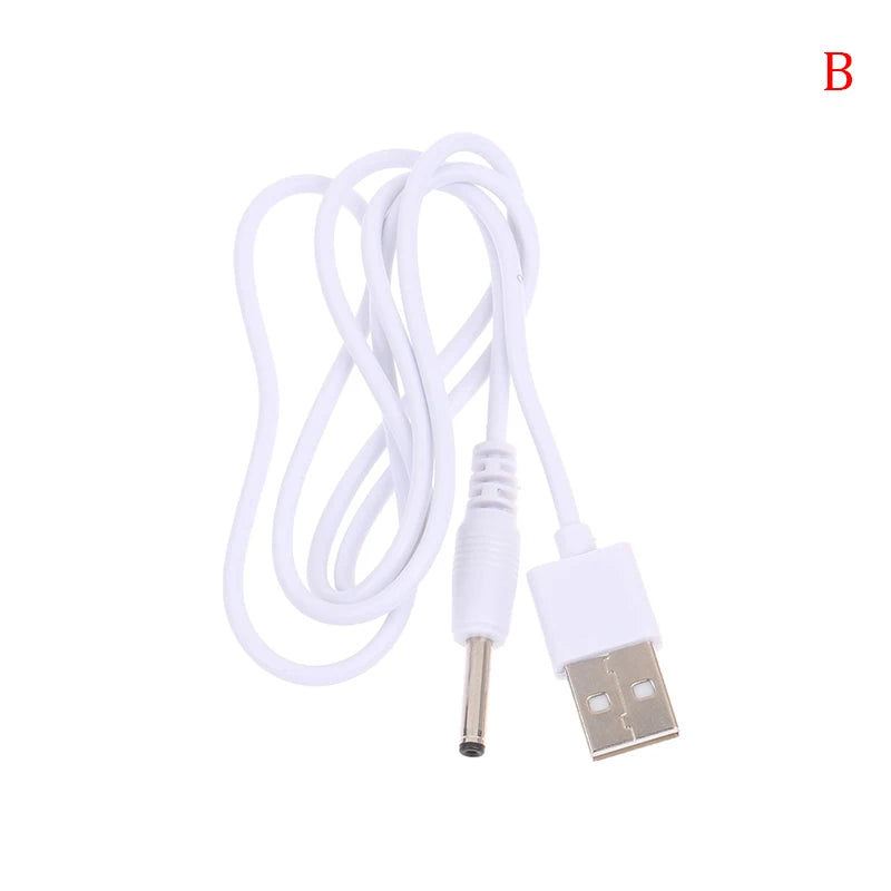 USB to 2.5mm DC Charging Cable for Wand Massagers | 0.5m Massager Charging Cable HIP round hole