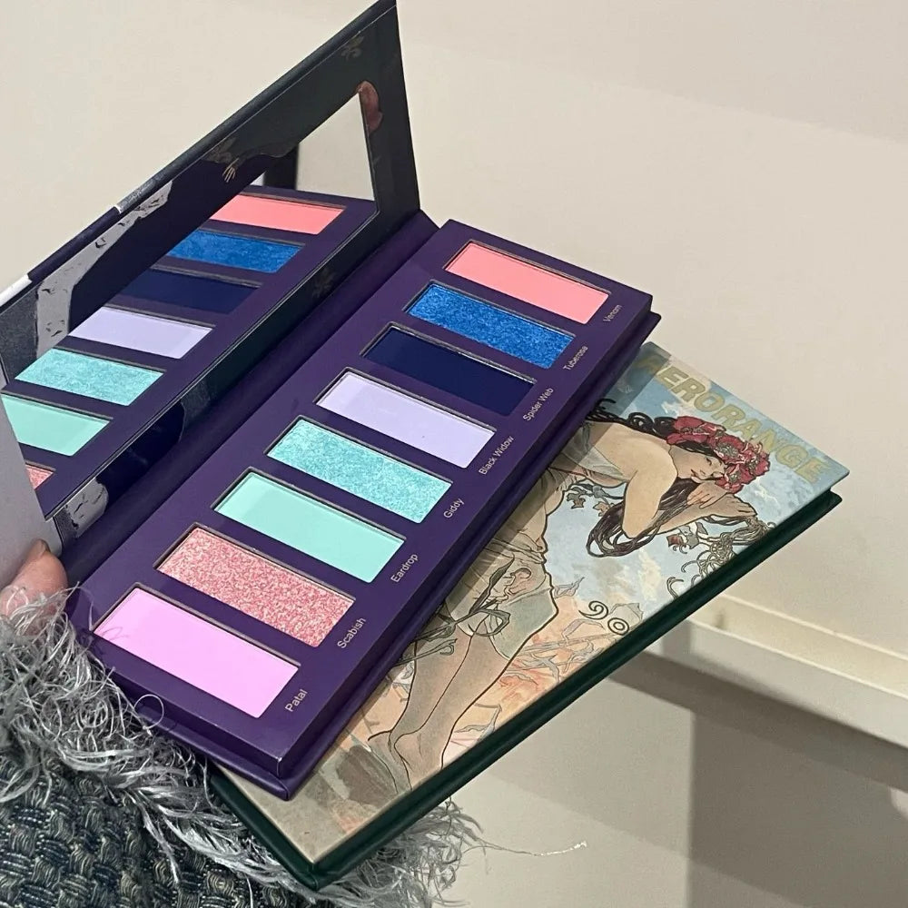 Oil Painting Eyeshadow Palette 8 Color Punk Smokey Multicolored Chrome Hypnotic Shimmer Dreamland Eye Shadow Festival Makeup HIP