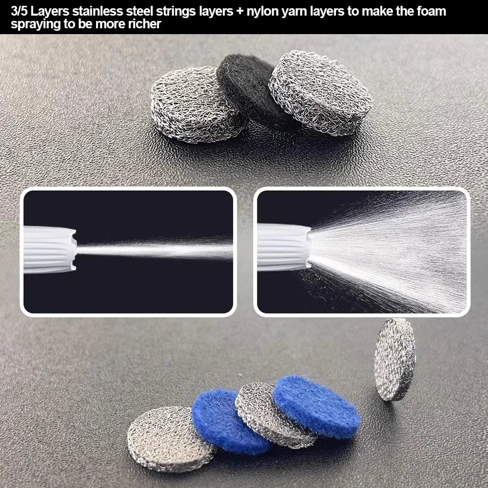3/5 Layers Foam Cannon Orifice Nozzle Tips and Foam Maker Mesh Filter for High Pressure Washer Snow Foam Lance Parts 3000 PSI HIP