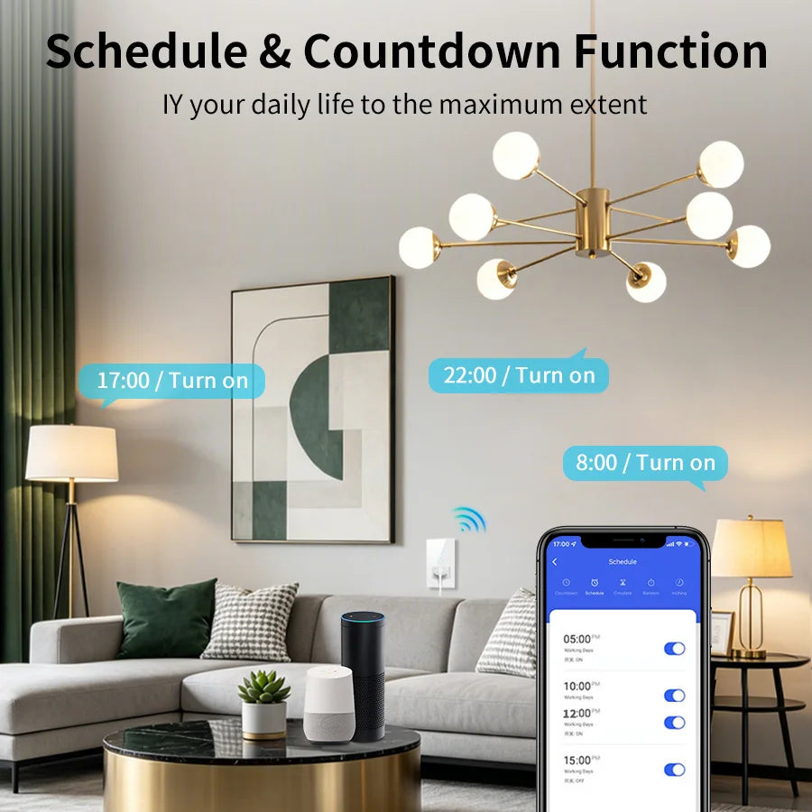 Tuya WiFi Smart Light Switch With Brazil Socket Touch Wall Switch Smart Life APP Remote Control Alexa Google Home 110V 220V HIP