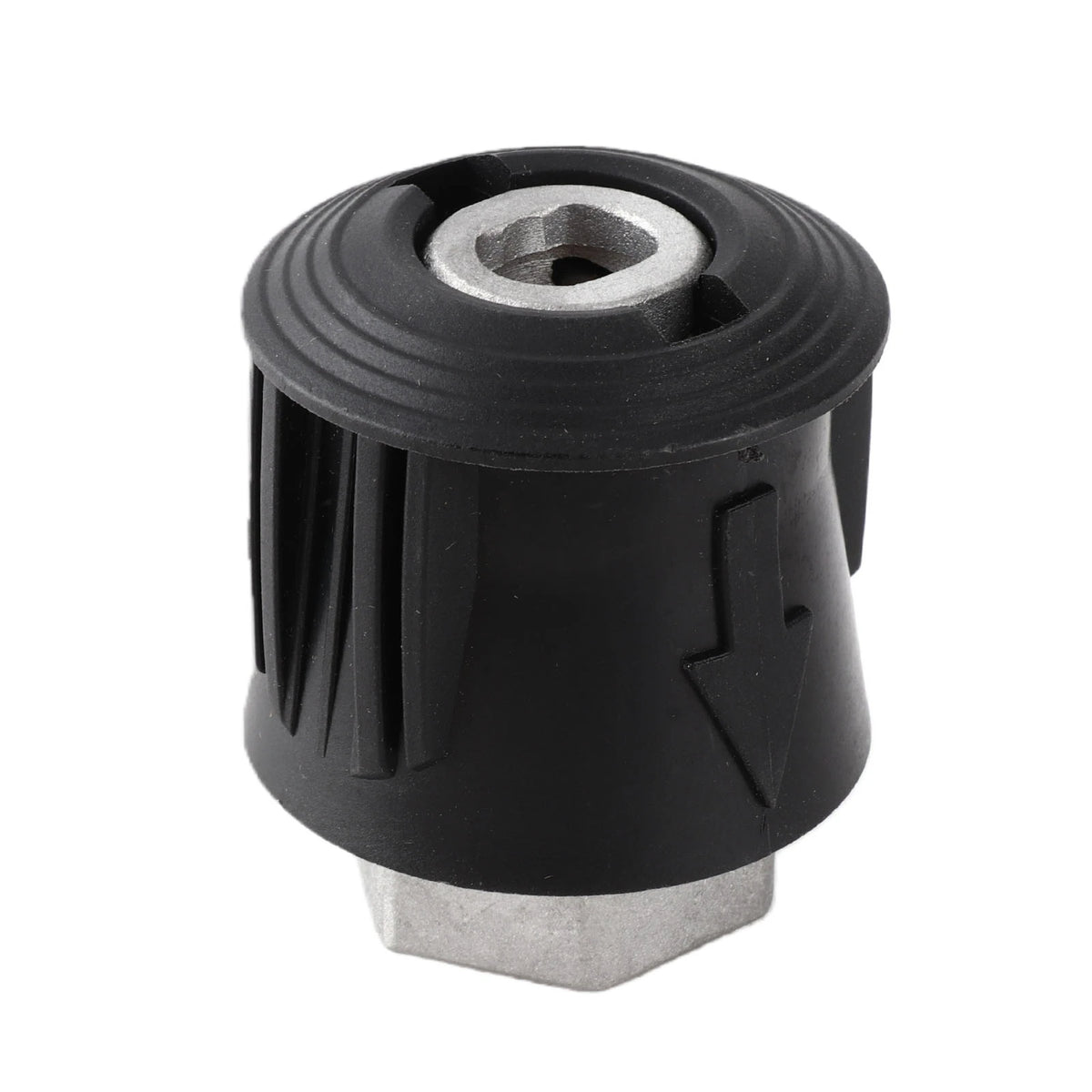 M22 14MM Pressure Washer Adapter Lightweight Leakproof Efficient Cleaning Aluminum Pressure Washer Quick Connector for Garden HIP black