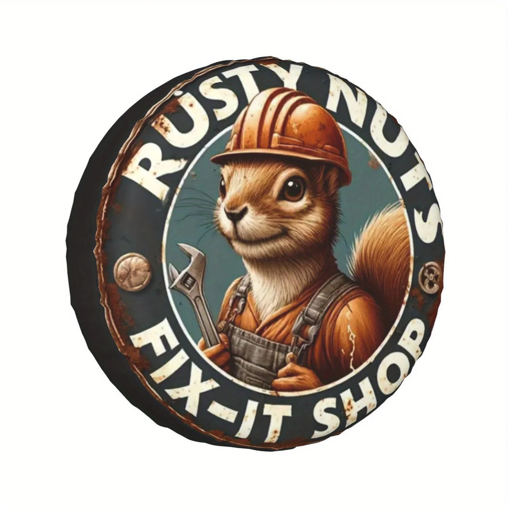 Squirrel Spare Tire Cover – Waterproof Polyester Wheel Protector Spare Tire Cover HIP