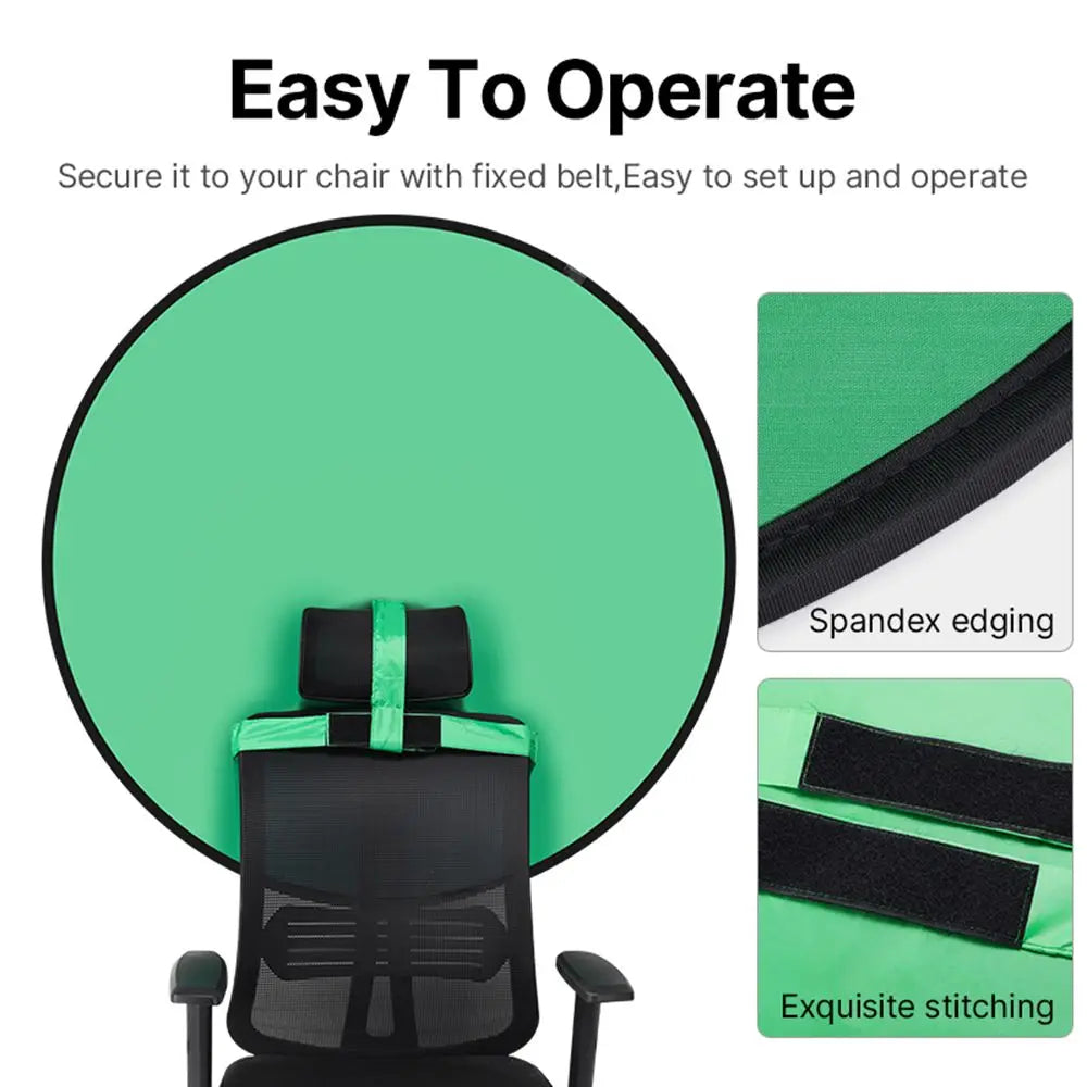 Double-Sided Green & Blue Chromakey Chair Backdrop Screen Photography Backdrop HIP