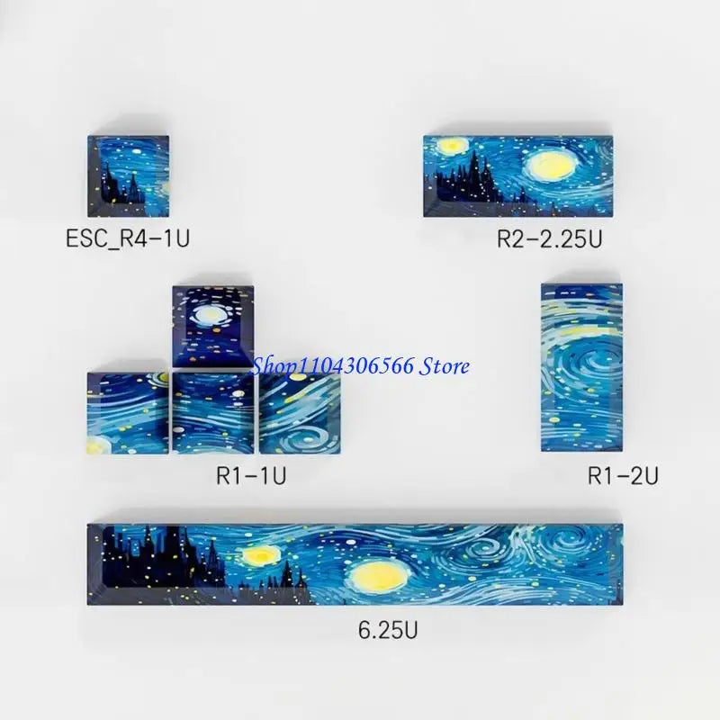 PBT Keycaps 8-Piece Set – 5-Side Dye-Sub Mechanical Keyboard Mechanical Keyboard Keycaps HIP