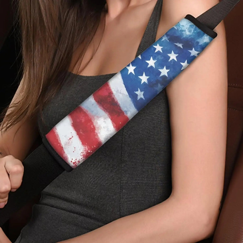 American Flag Seat Belt Shoulder Pad Covers – 2 Pack Seat Belt Cover HIP