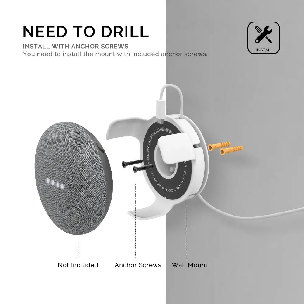 Wall Mount Holder Bracket Stand for Google Home Mini Speaker Wall Mount HIP