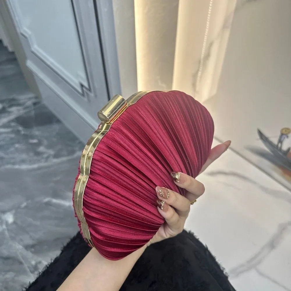 Shell Shaped Evening Clutch Bag with Crossbody Strap | HIP Evening Clutch Bag HIP