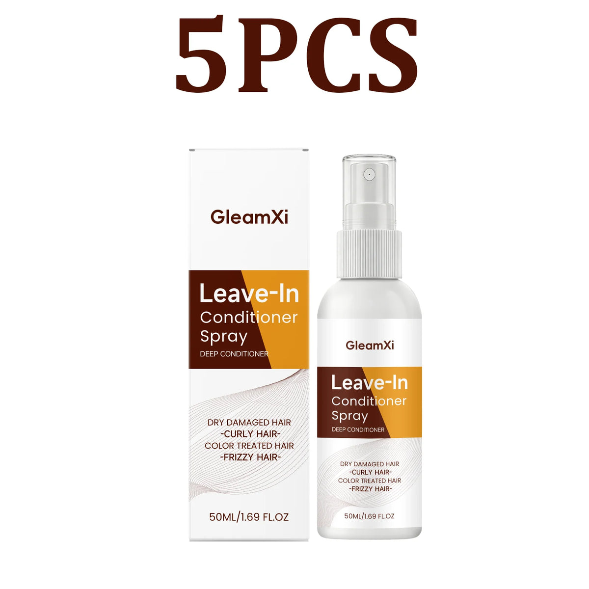 Leave-In Conditioner Spray – Coconut Oil & Panthenol Anti-Frizz Leave-In Conditioner Spray HIP 5PCS