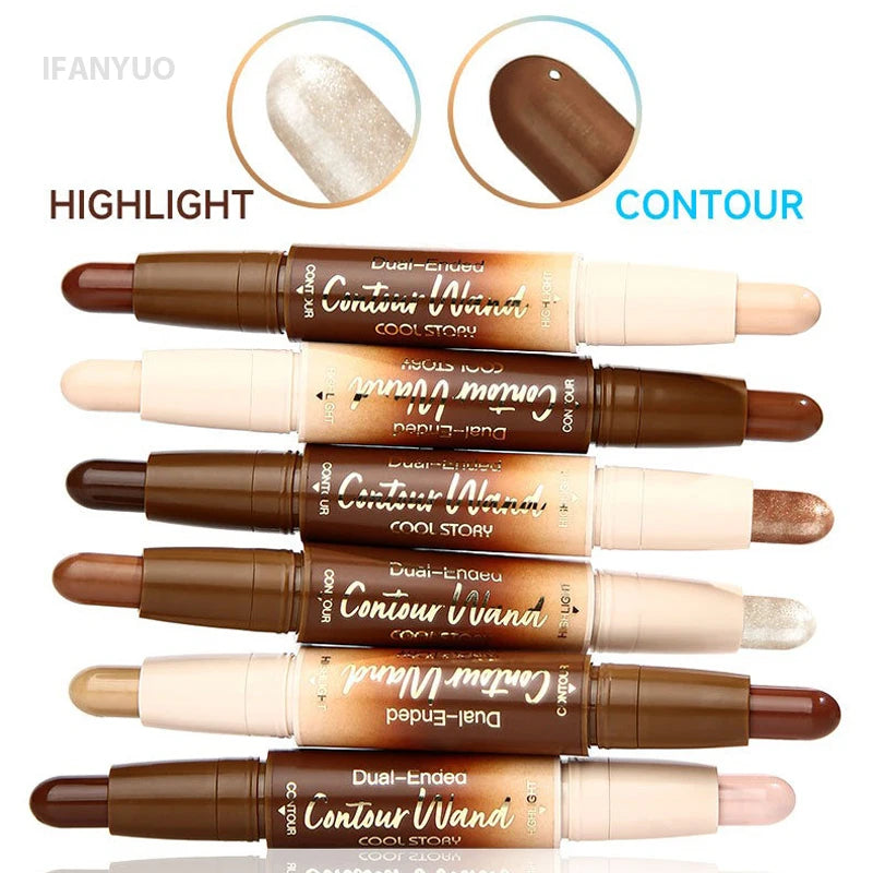 Fair Deep Contour Stick Facial Foundation Concealer Matte Pearlescent Highlighter Nose Shadow V Face Outline Shape Sculpt Wand HIP
