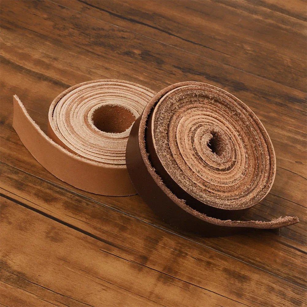2 Meters DIY Leather Crafts Straps Strips for Bag Accessories Belt Handle Crafts Making 0.6/1/1.2/2/2.5cm Wide Durable Sturdy HIP