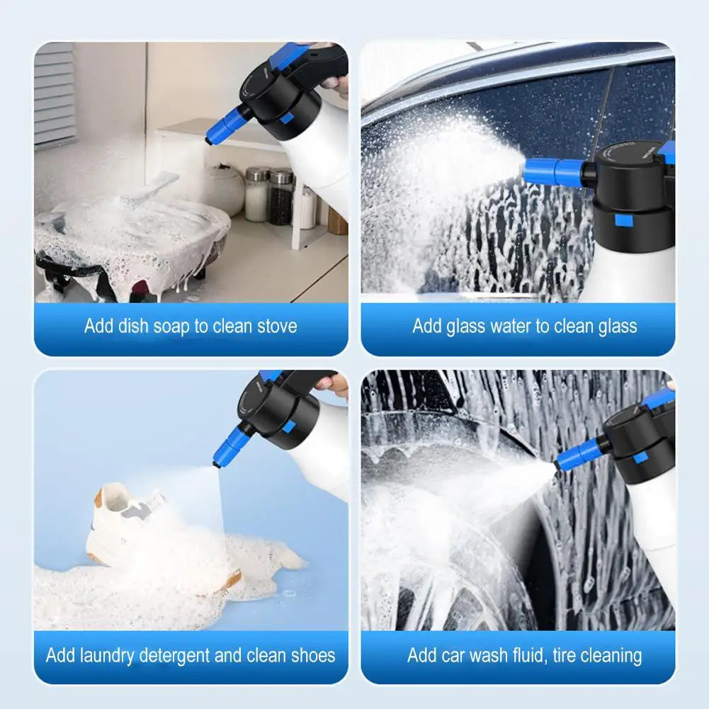Car Wash Foam Spray Bottle Electric Foam Sprayer 1.5L Foam Generator Car Wash 2600mAh Lithium Battery Foam Lance 1h Endurance HIP
