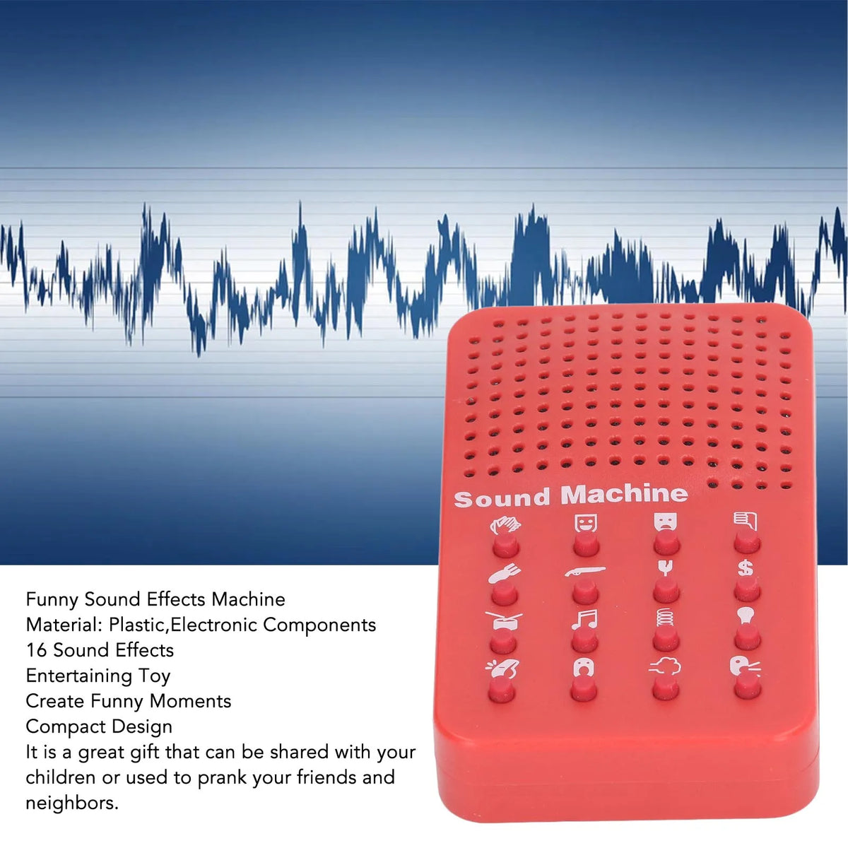 Funny Sound Machine Compact Funny Sound Effects Machine Entertaining 16 Sound Effects Electronic for Neighbor for Daily Life HIP