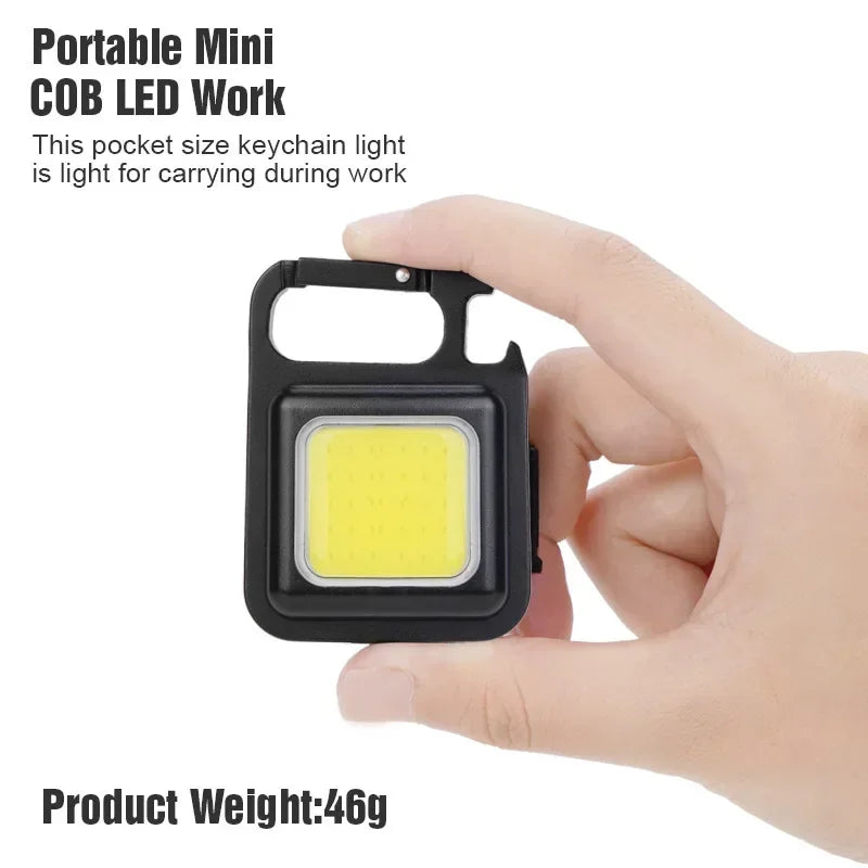 ESMARTER Mini COB Keychain Flashlight – USB Rechargeable Keychain Flashlight HIP