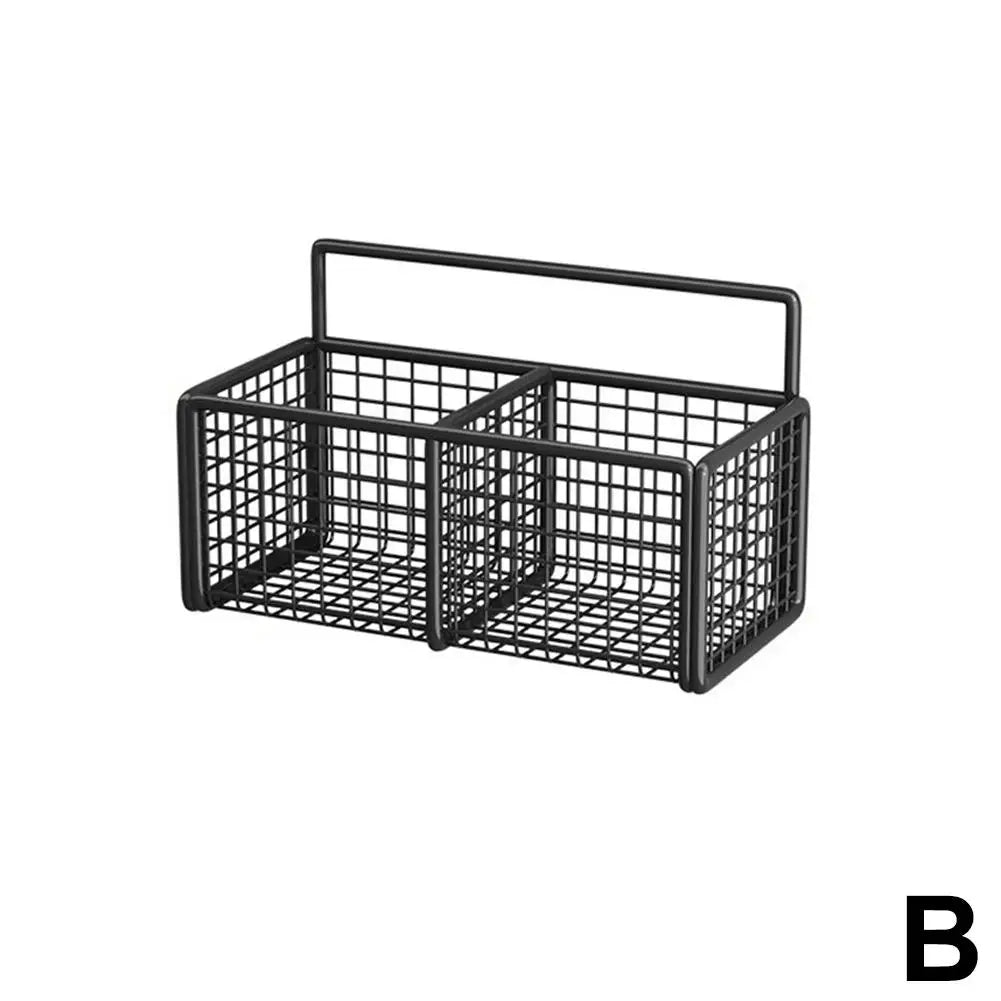 Multifunctional Kitchen Rack Wall Mount Storage Basket Onion Ginger Garlic Spice Condiment Storage Organizer Shelf For Kitchen HIP B