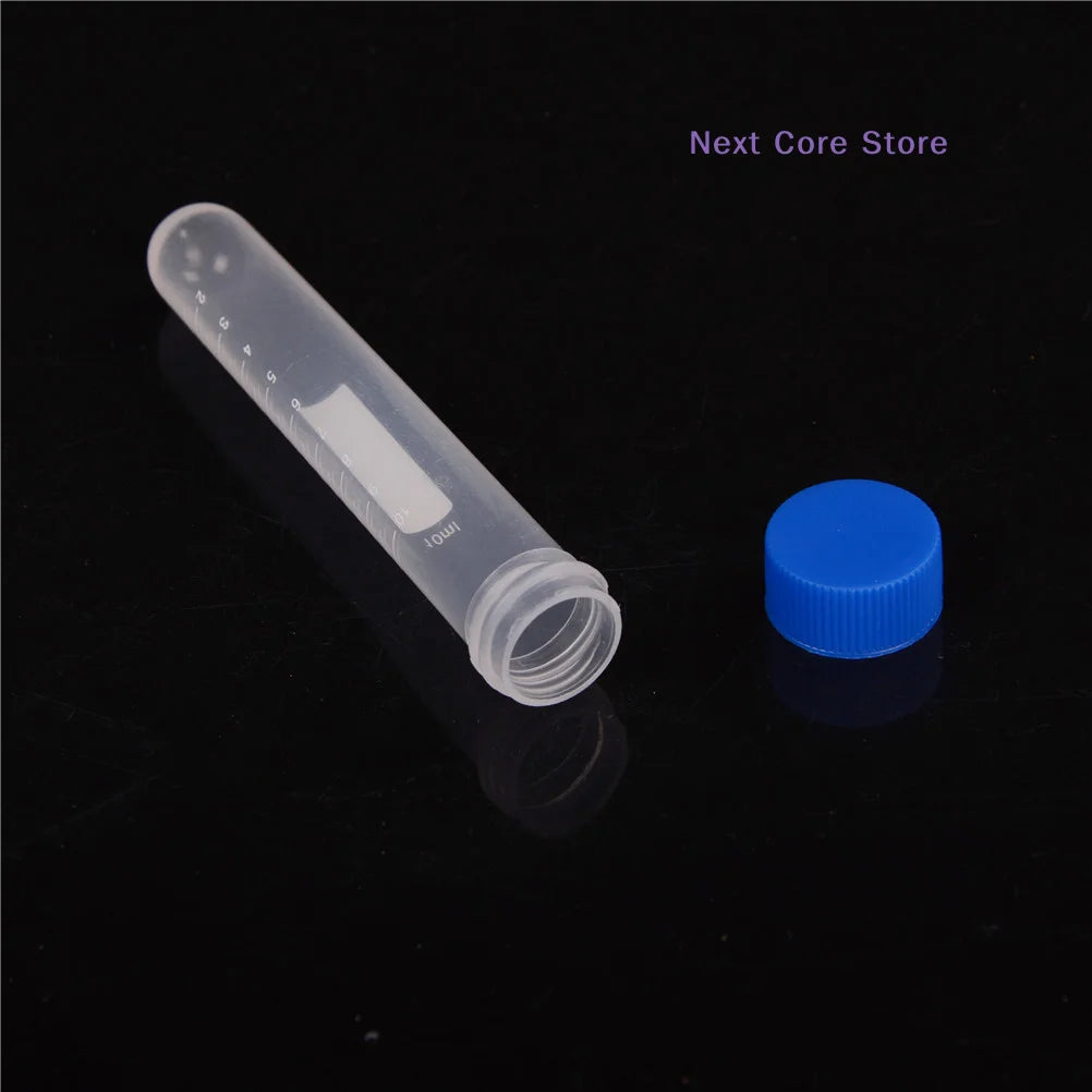 10-Pack 10ml Plastic Centrifuge Tubes – Self-Standing Screw Cap Lab Storage Tubes HIP