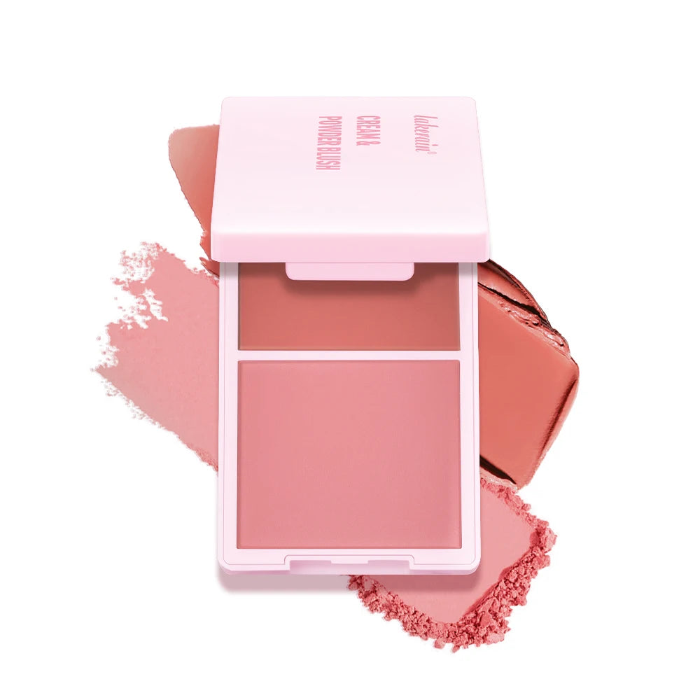 Blush Juvia's Cream Powder Matte Blush Makeup Rose Pan Long-lasting Wearing High Pigment Natural Matte Blush Duo Cosmtics HIP 1