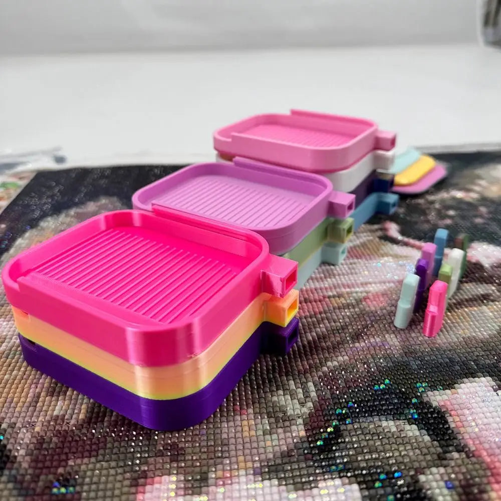 Large Diamond Painting Tray with Cover – Drill Bead Storage Craft Storage Tray HIP