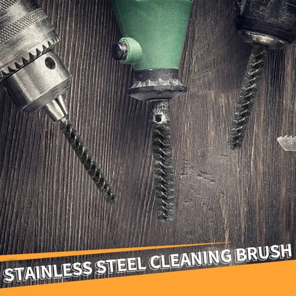 Stainless Steel Bore Brush Set 8–25mm | 1/4" Hex Shank Bore Brush Set HIP