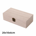 Vintage Flip Lid Wooden Gift Box – Rectangular Storage Case Wooden Gift Box HIP A 20x10x6cm