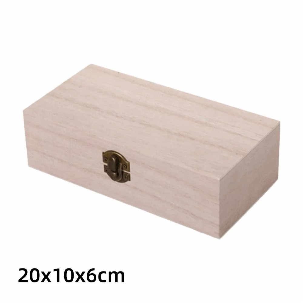 Vintage Flip Lid Wooden Gift Box – Rectangular Storage Case Wooden Gift Box HIP A 20x10x6cm