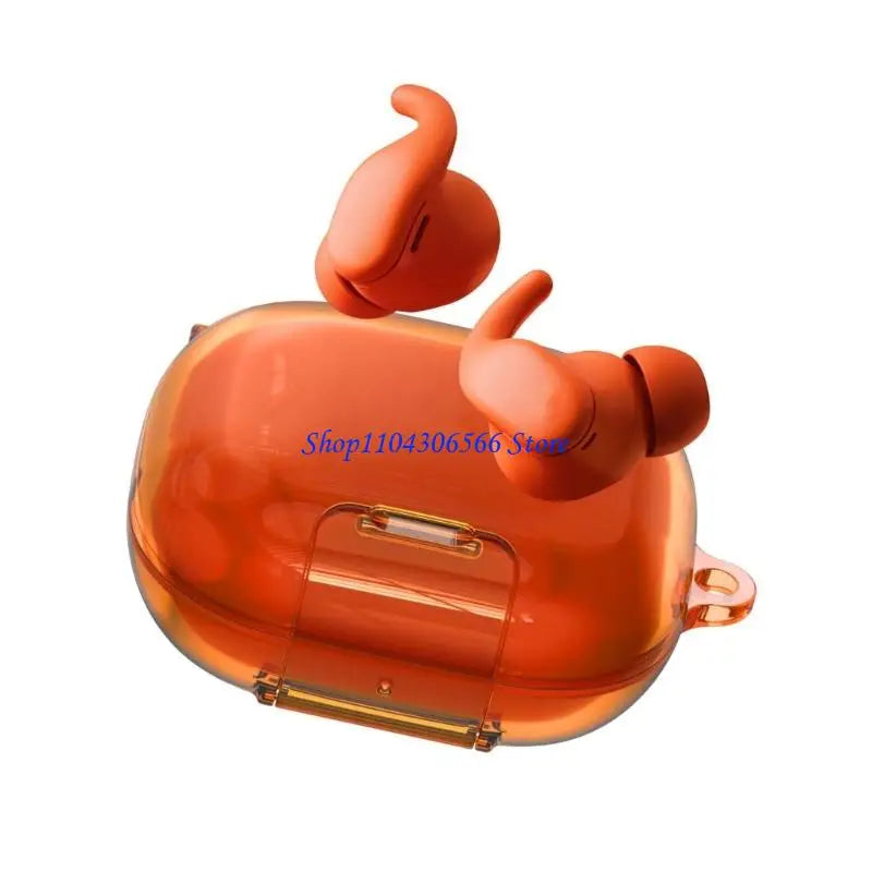 TPU Case for Fit 2025 Earbuds with Phone Stand & Carabiner Earbuds Protective Case HIP for Orange CN