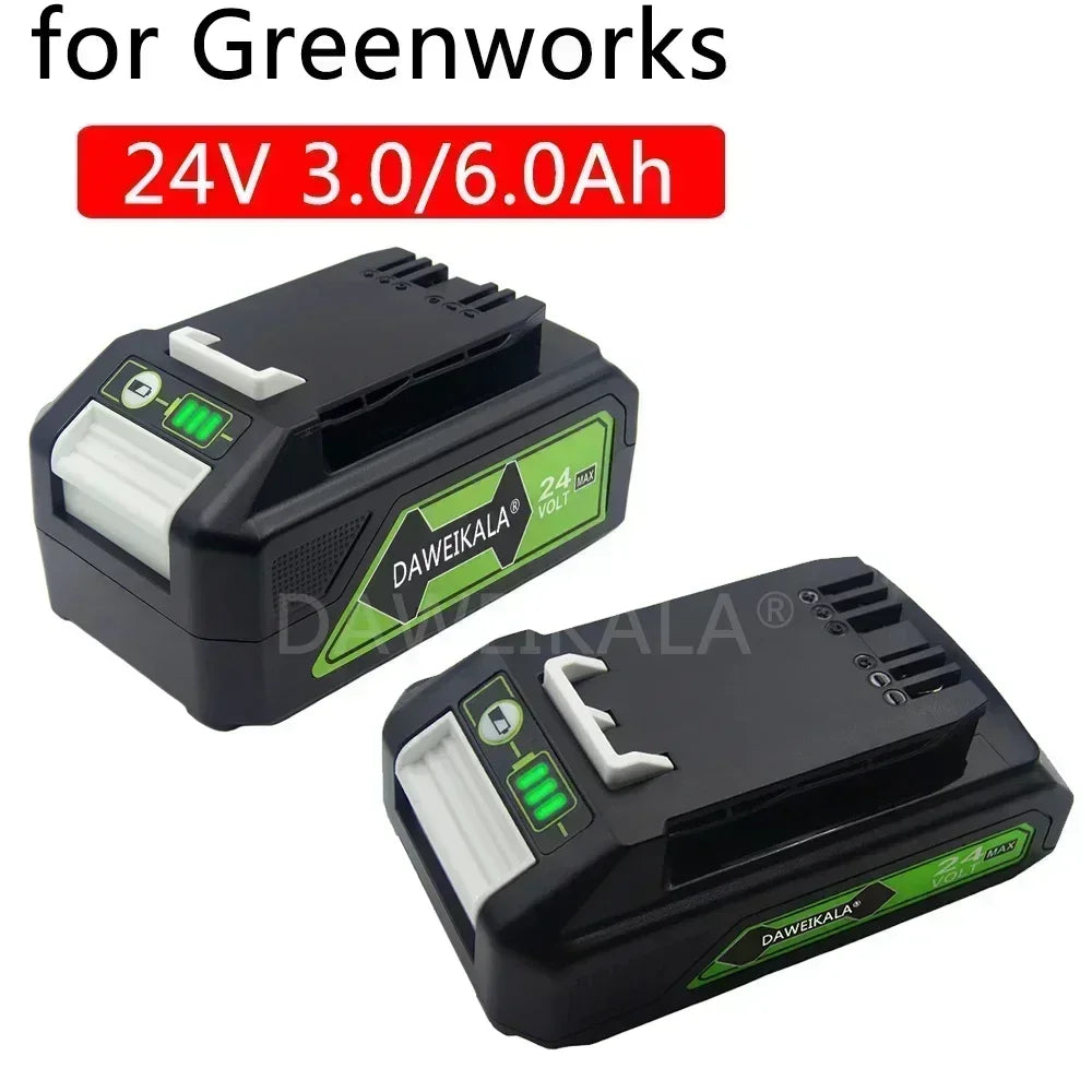 24V 6.0Ah Li-Ion Replacement Battery for Greenworks Tools Power Tool Battery HIP