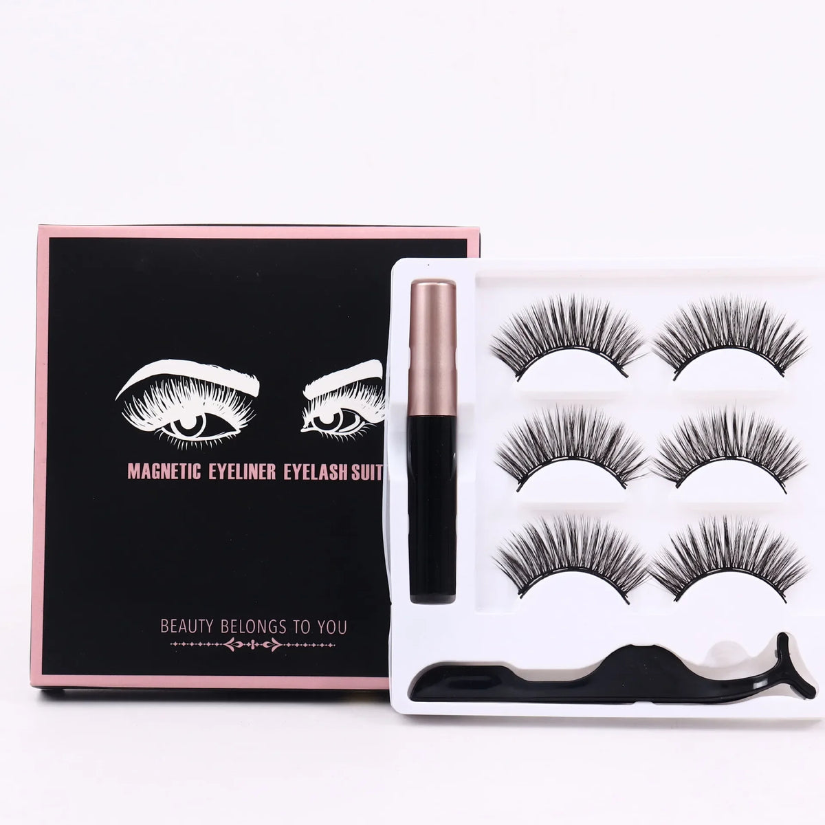 Magnetic Volume Eyelashes Box Package Set Full Strip 5/7/10 Pair Synthetic Natural Cilia False Dramatic Thick Eye Lashes Makeup HIP 3Pair Eyelash 012