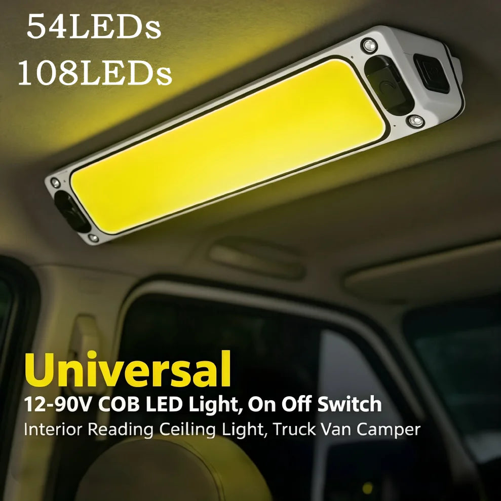 COB LED Interior Ceiling Light 12–90V Switch – RV Truck Boat Interior LED Ceiling Light HIP