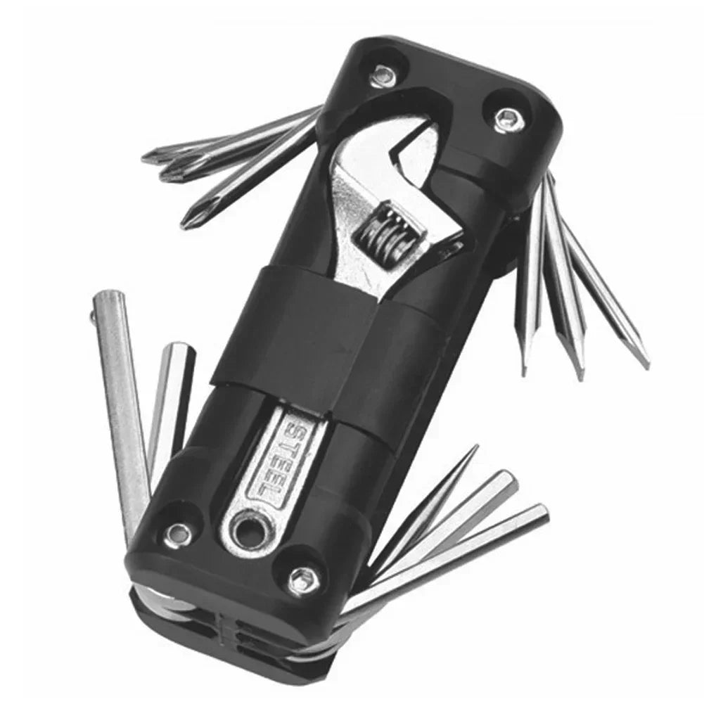 16 in1 Motorcycle Multifunction Tool Kit Multitool Tire Repair Tool Set with Screwdriver Chain MTB Road Cycling Motorcycle Tools HIP