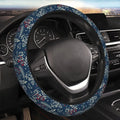 Christmas Snowflake Steering Wheel Cover – Universal Elastic Fit Steering Wheel Cover HIP black