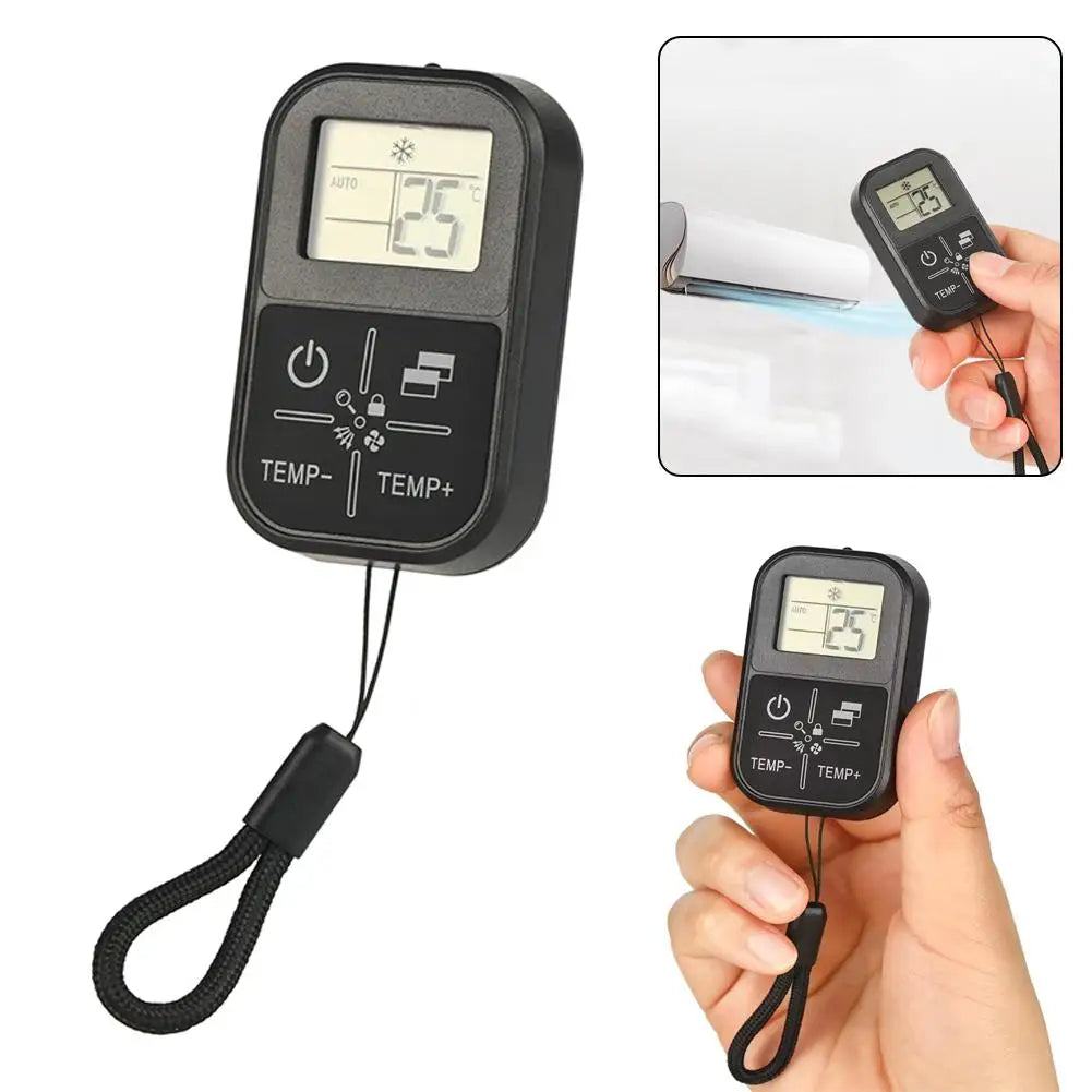 Mini Universal AC Remote Control with Temperature Display CR2032 Battery, Compact Air Conditioner Remote for All Brands HIP