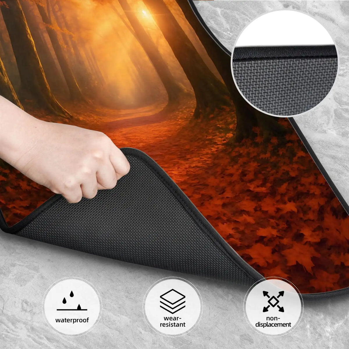 4-Piece Universal Car Floor Mats – Anti-Slip Autumn Forest Car Floor Mats HIP