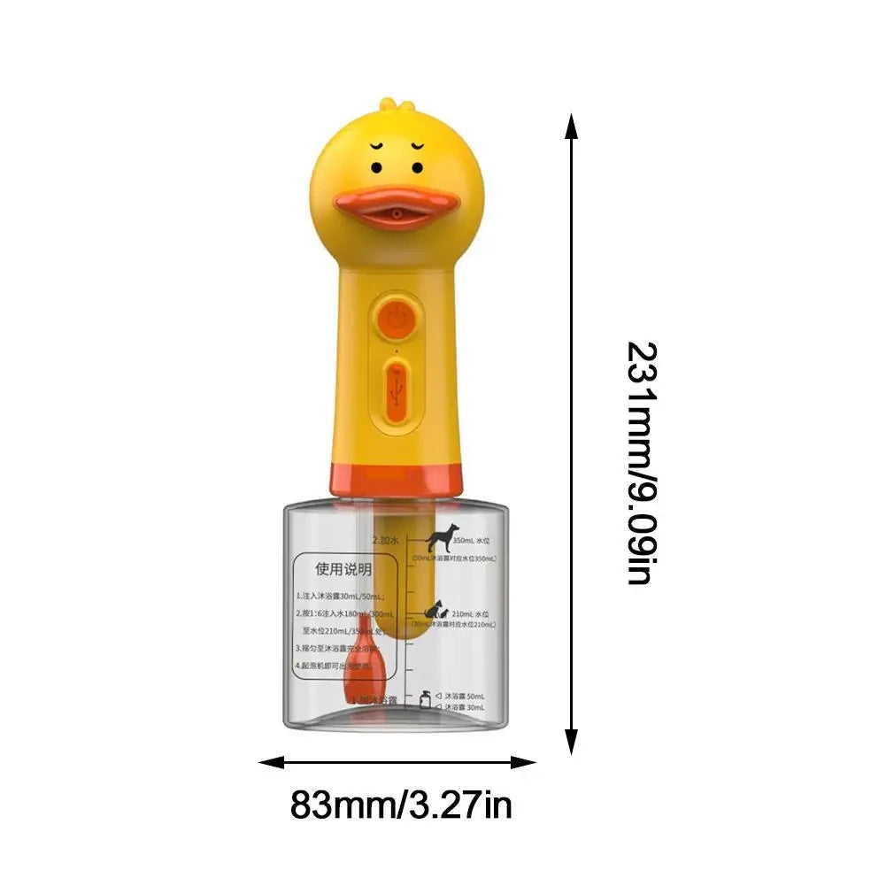 Yellow Duck Electric Foam Machine ,Handhold Automatic Soap Dispenser Foam Machine Launcher For Cat & Dog Bathing Pet Accessories HIP Yellow