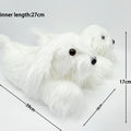 Bichon Frise Plush Slippers – Cozy Indoor Novelty Home Shoes Novelty Plush Slippers HIP Inner Length 27cm