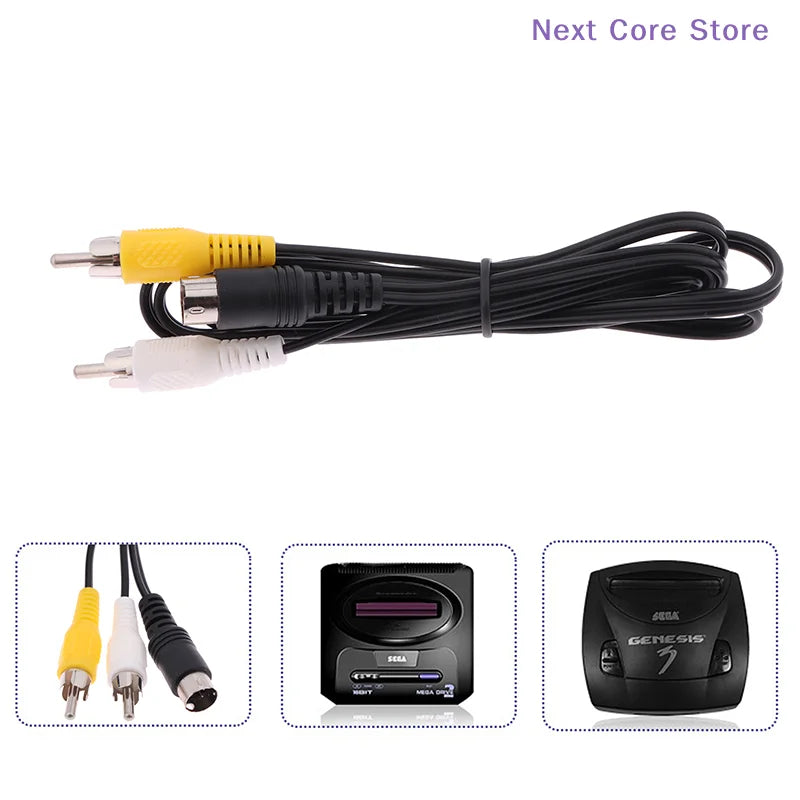 AV Composite Cable for Sega Mega Drive 2/3 – 1.5M AV Composite Cable HIP