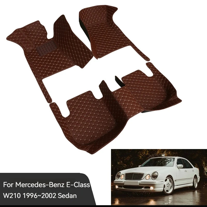 Mercedes-Benz E-Class W210 1996–2002 Custom PU Leather Floor Mats Custom Car Floor Mats HIP