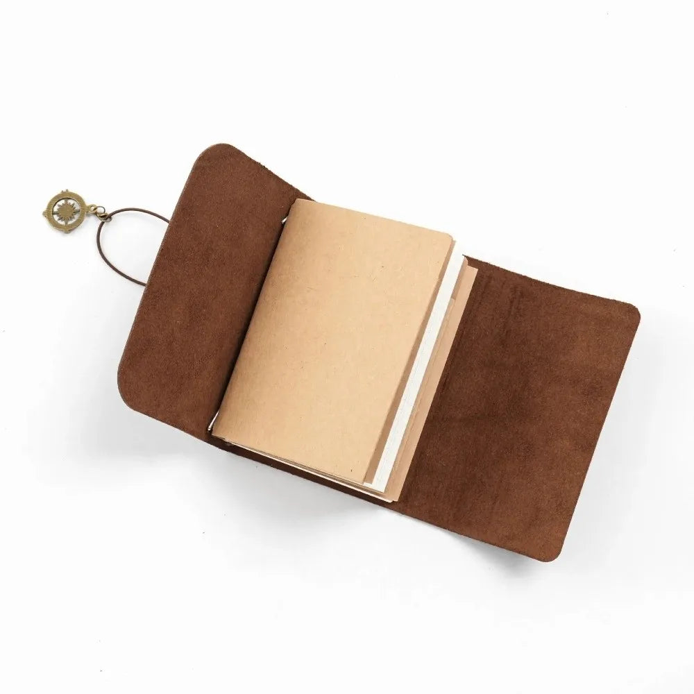 Handmade Genuine Leather Retro Travel Notebook – Refillable Leather Travel Notebook HIP