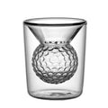 Golf Ball Double-Wall Borosilicate Glass Tumbler 150ml Double Wall Tumbler HIP 1pcs 150ml