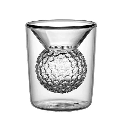 Golf Ball Double-Wall Borosilicate Glass Tumbler 150ml Double Wall Tumbler HIP 1pcs 150ml
