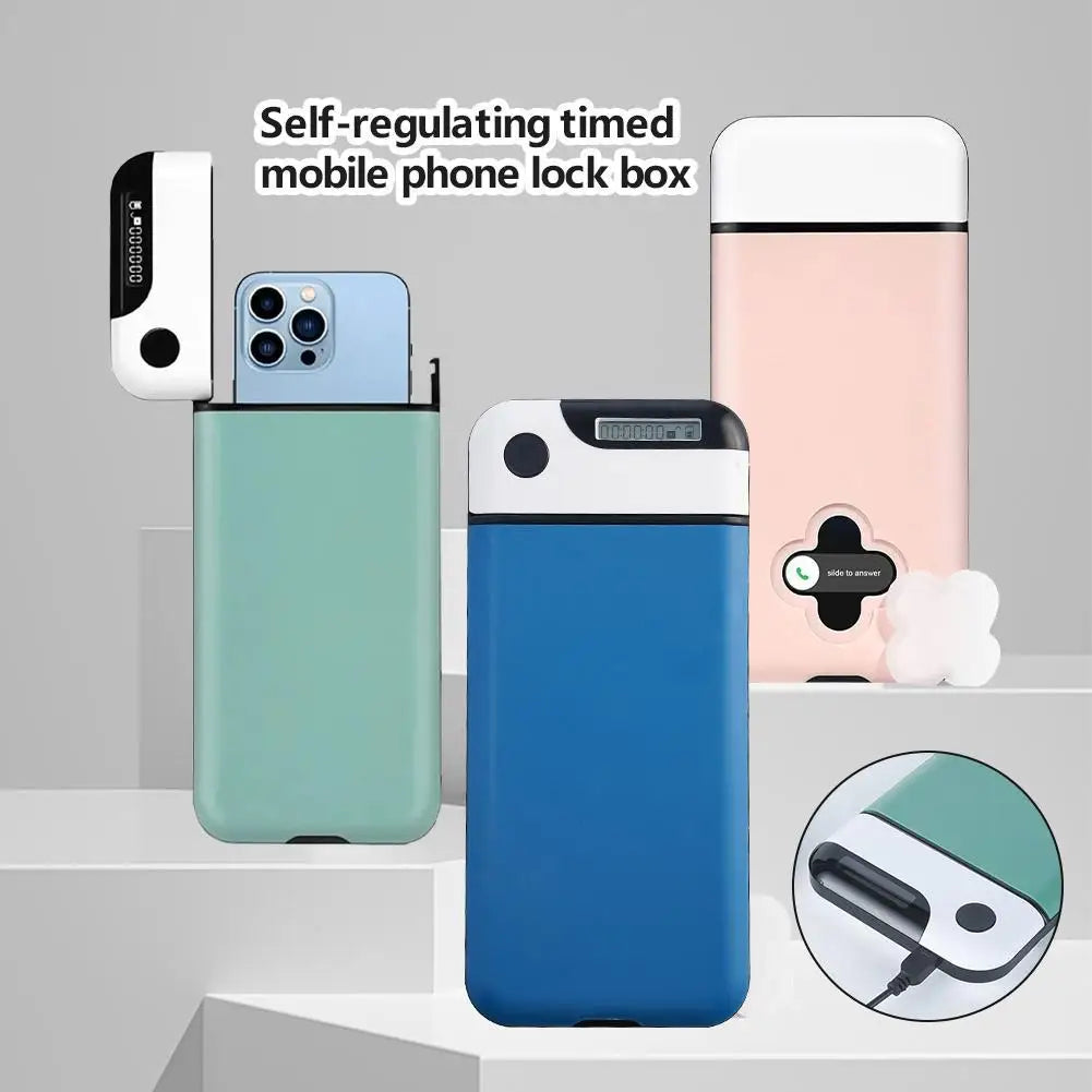Portable Mobile Phone Lock Box Timer Smartphone Locking Case Safe Timed Lockbox Self-Discipline Keepin Box Limit Cell Phones Use HIP