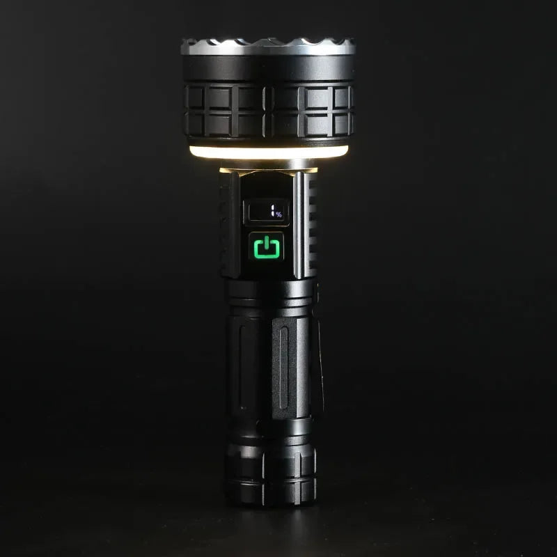 ESMARTER 15W LED Rechargeable Flashlight – Digital Display LED Flashlight HIP