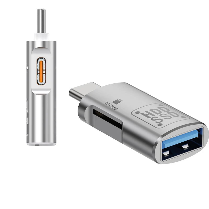 USB-C Micro SD Card Reader + PD Charging Adapter | OULLX USB-C Card Reader HIP